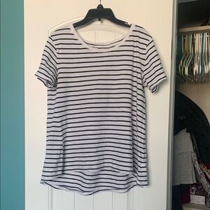 Gap Drapey Tee S small black white stripe